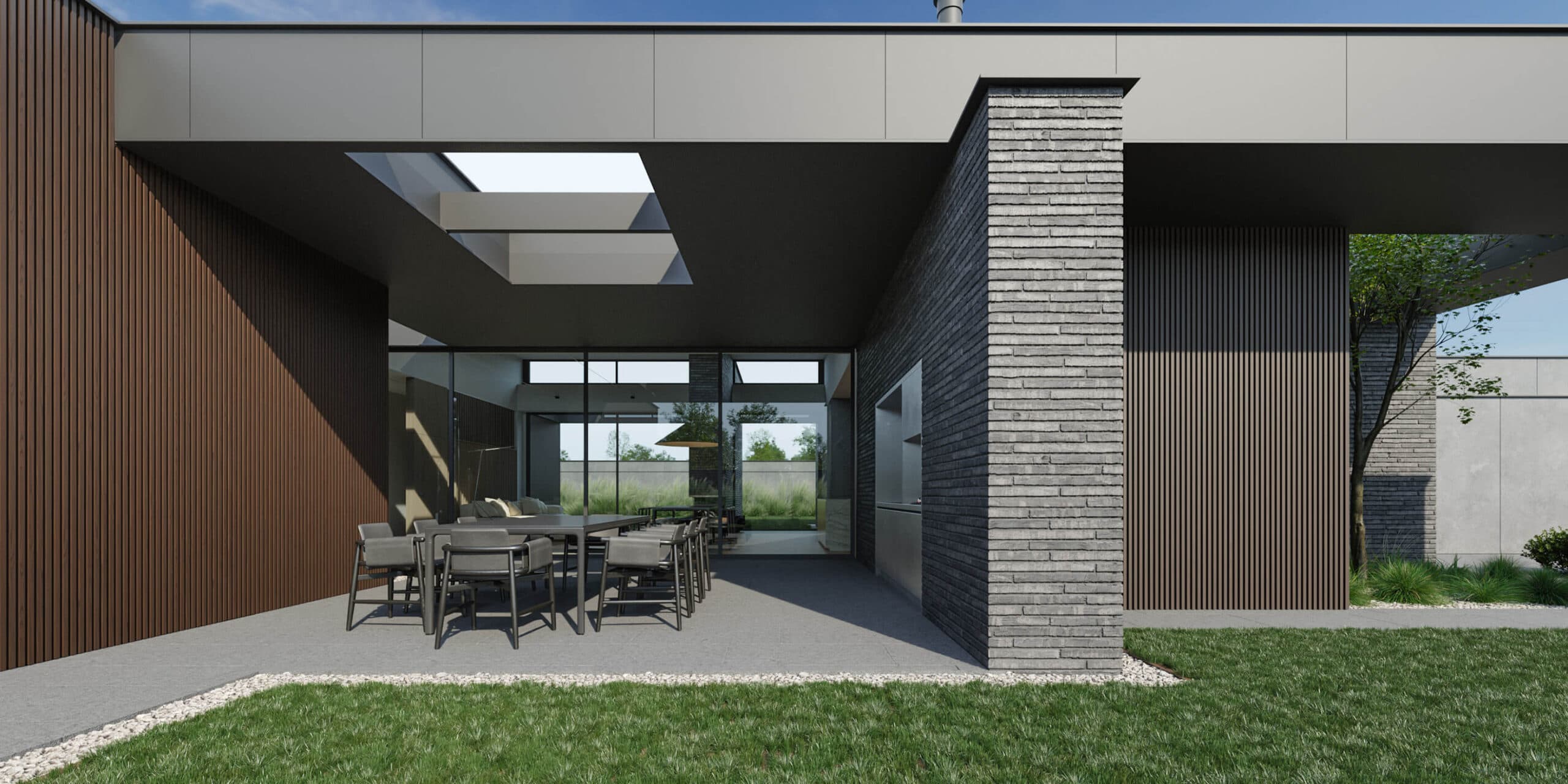 Сучасний одноповерховий будинок CHR HOUSE