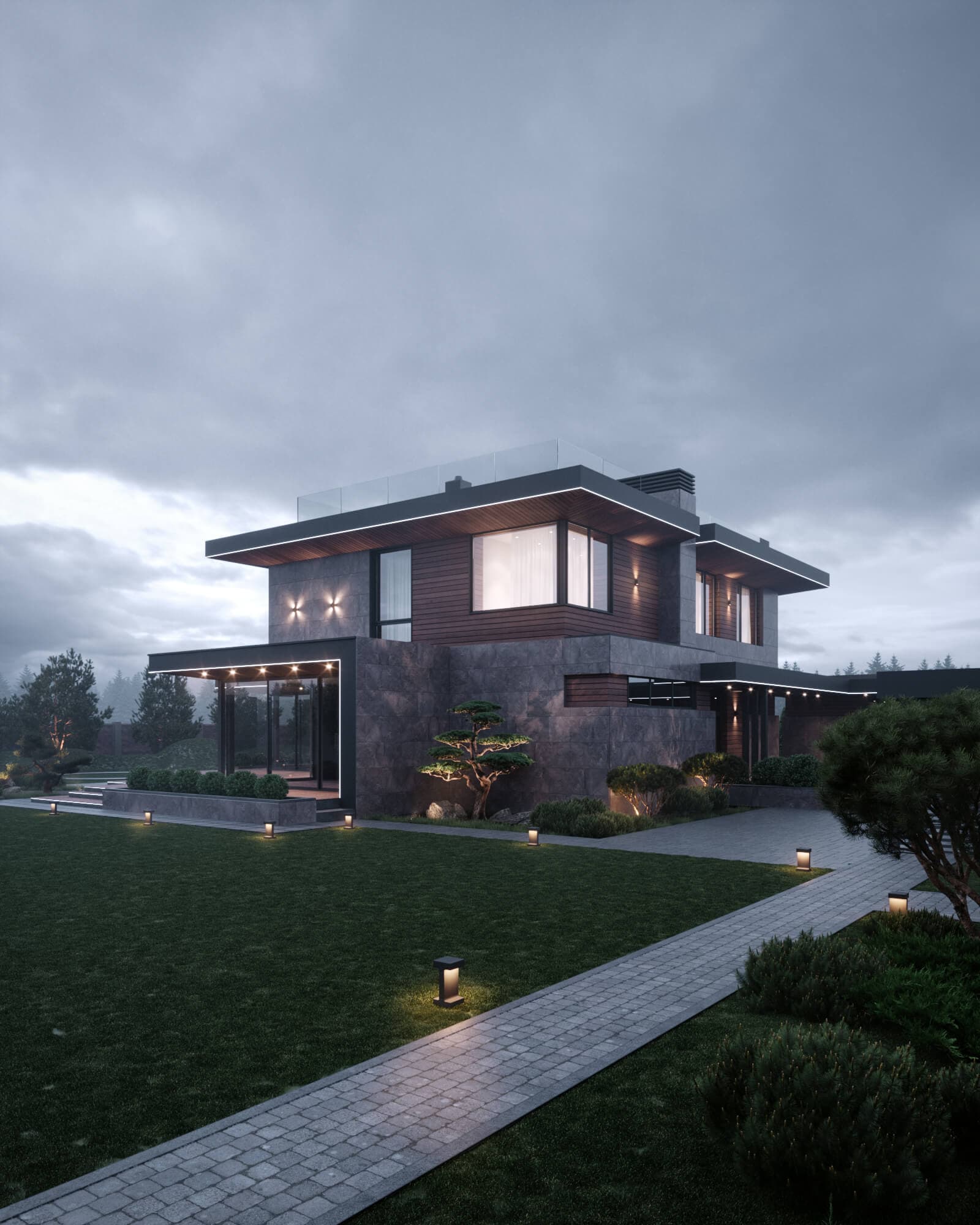 Сучасний двоповерховий будинок BD HOUSE