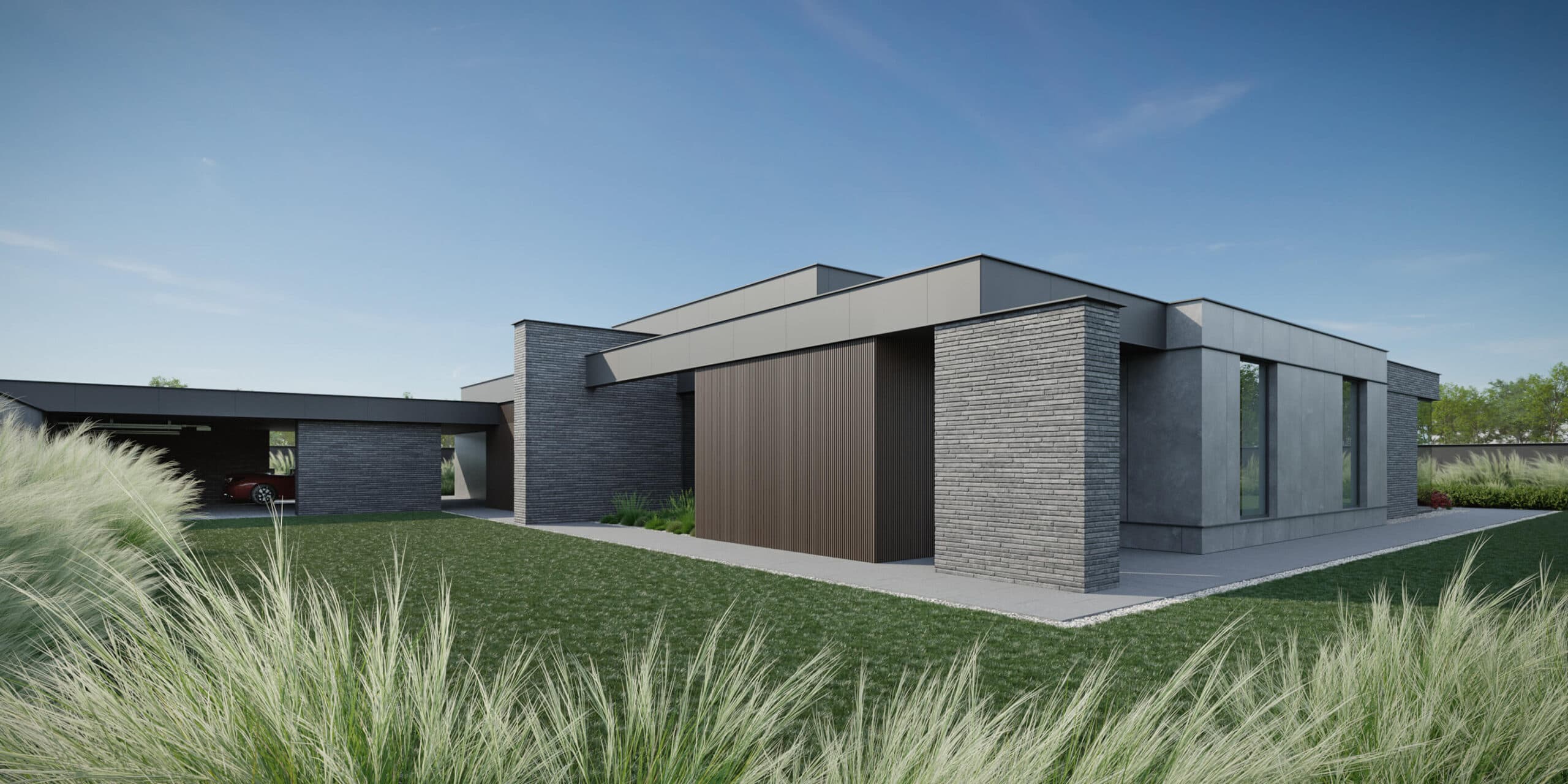 Сучасний одноповерховий будинок CHR HOUSE