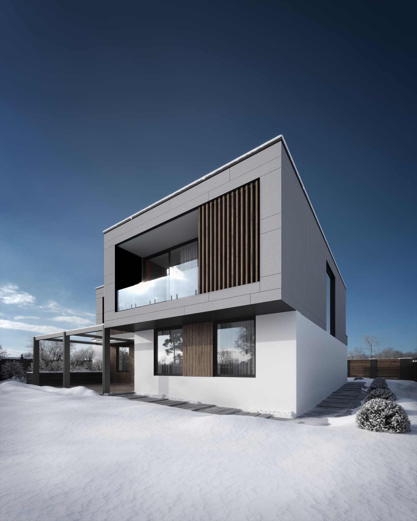 Сучасний двоповерховий будинок STRICT HOUSE