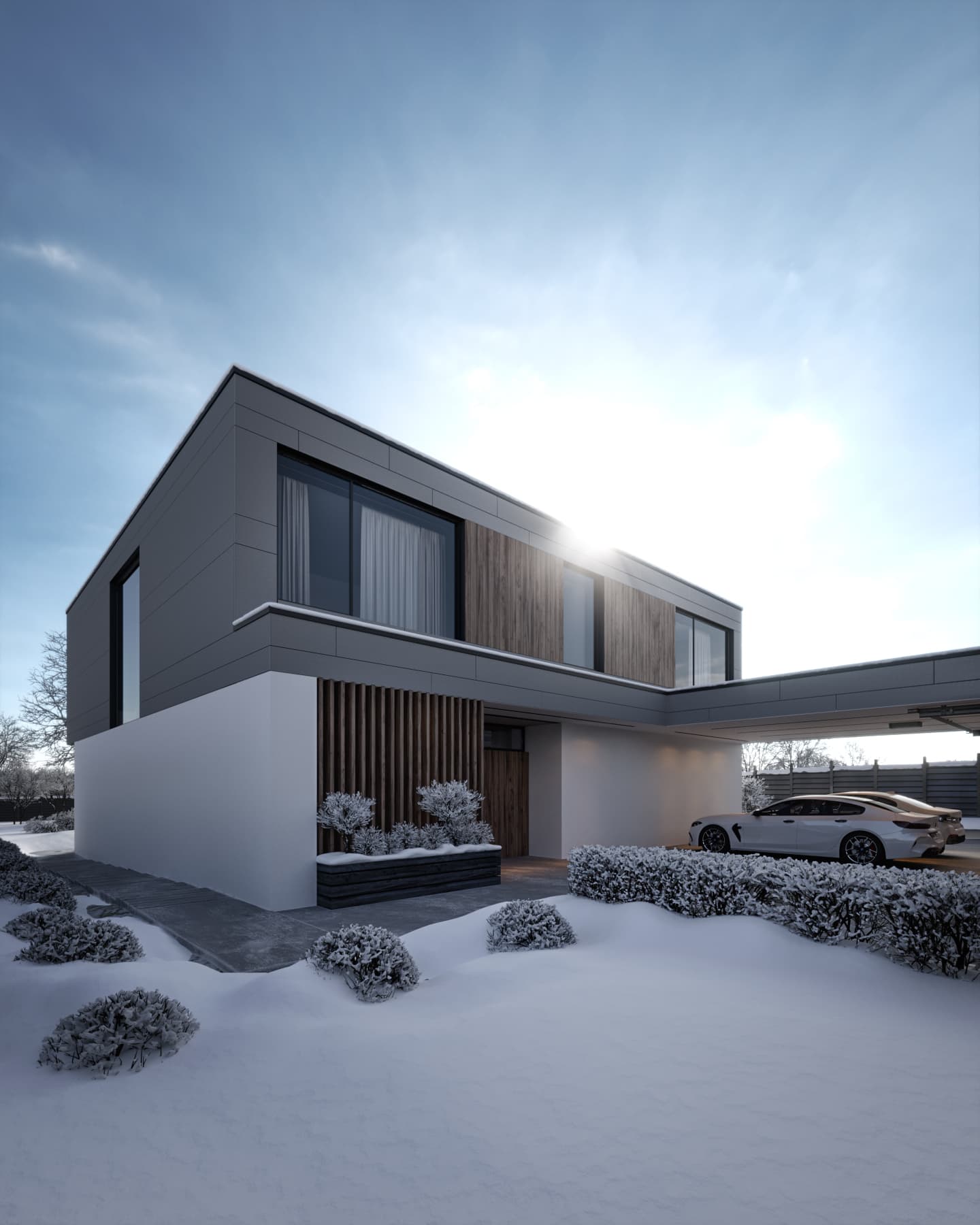 Сучасний двоповерховий будинок STRICT HOUSE