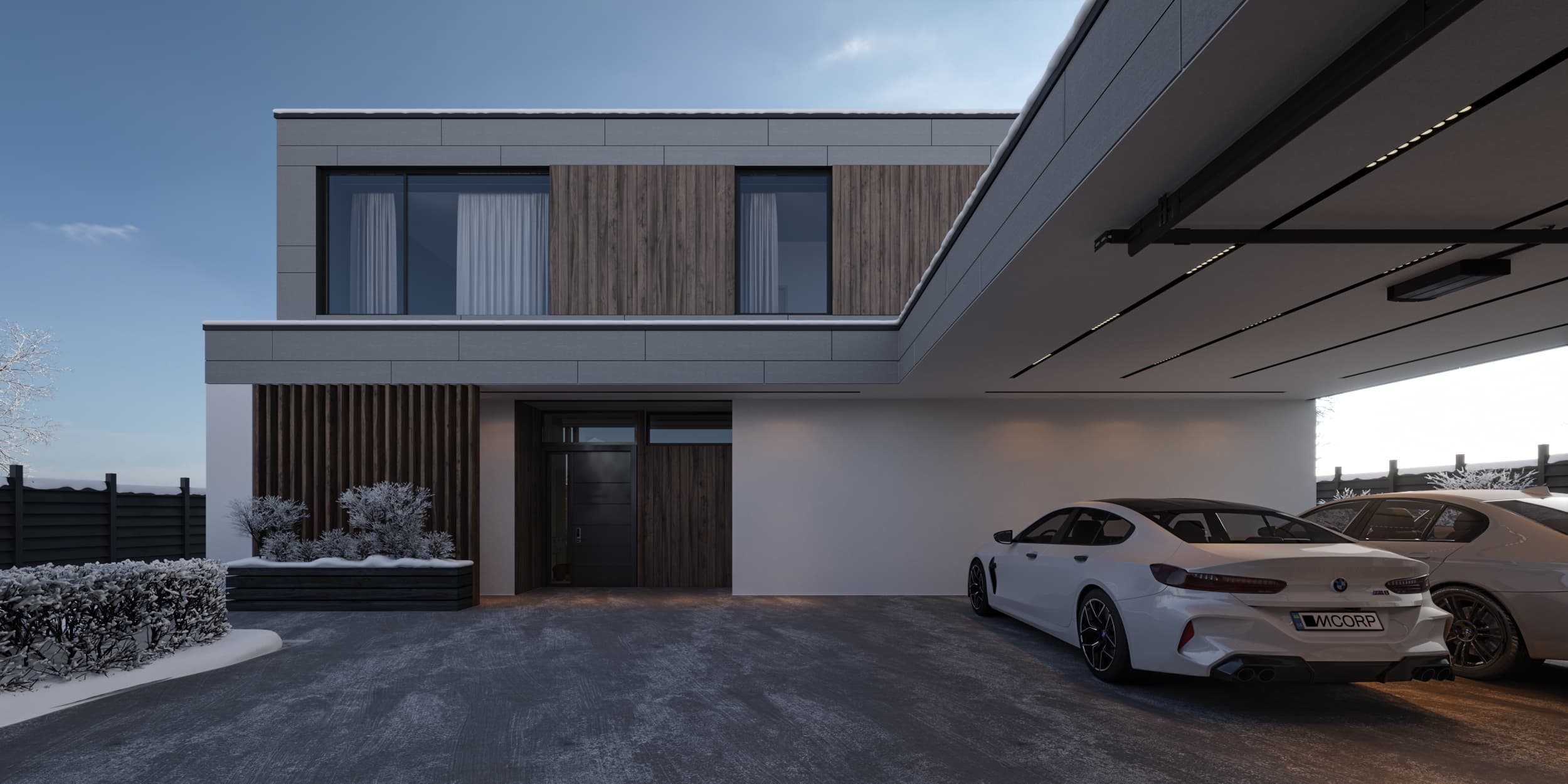 Сучасний двоповерховий будинок STRICT HOUSE