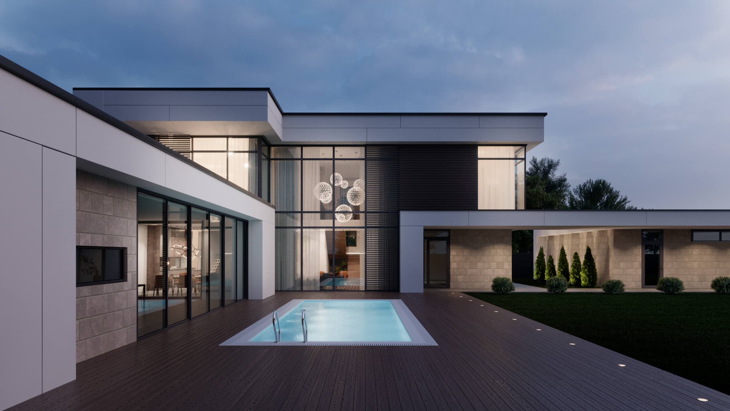 Сучасний двоповерховий будинок IVR HOUSE