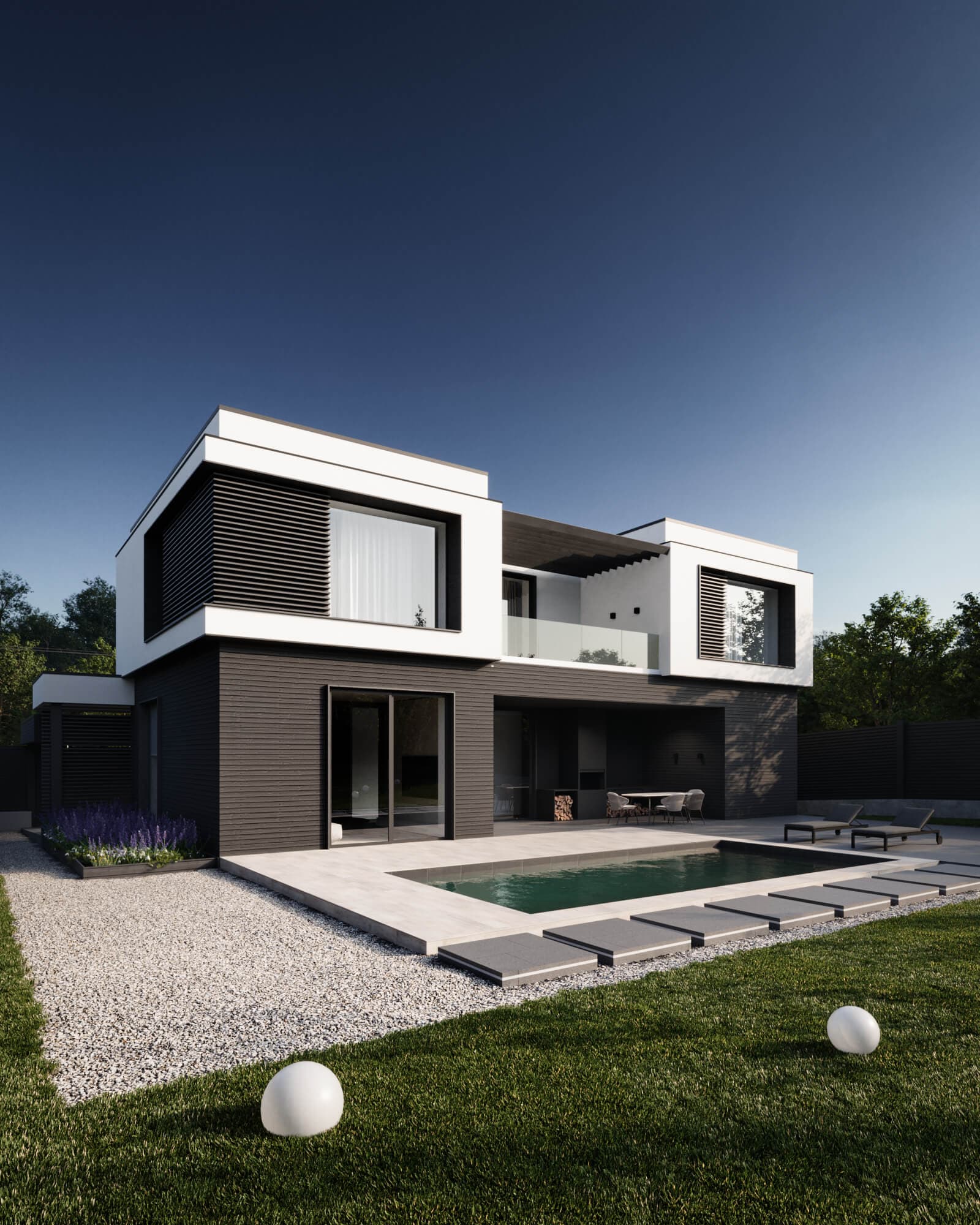 Сучасний двоповерховий будинок FRND HOUSE з бассейном