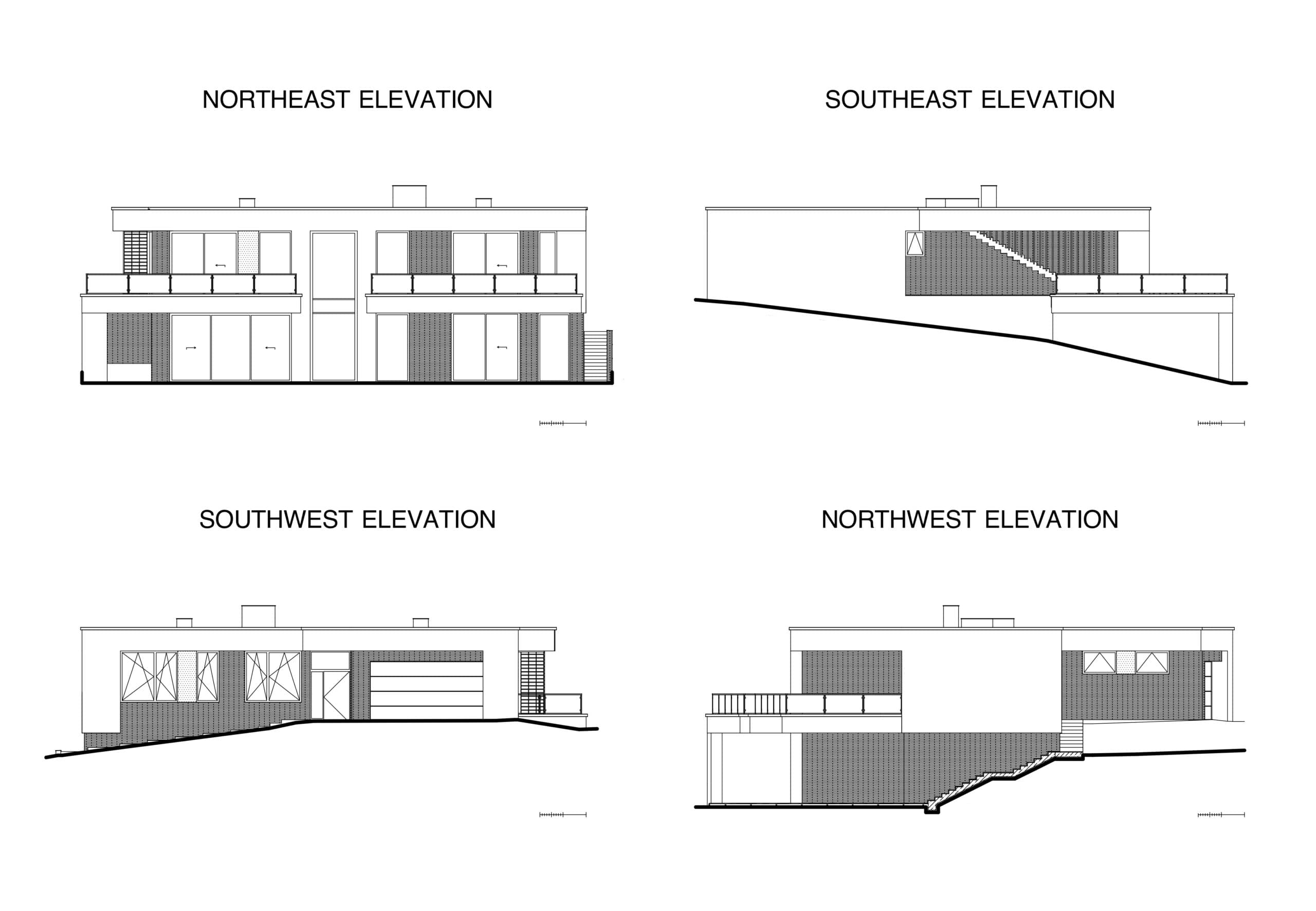 Сучасний двоповерховий будинок WHITEWOOD AK HOUSE на рель’єфі